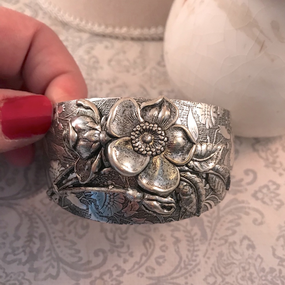 Floral Cuff Bracelet Vintage